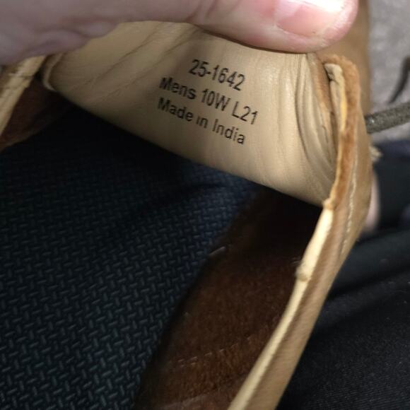 Johnston & Murphy McGuffey Plain Toe Men 10 W brown Sheepskin shoes quiet luxury main image 4